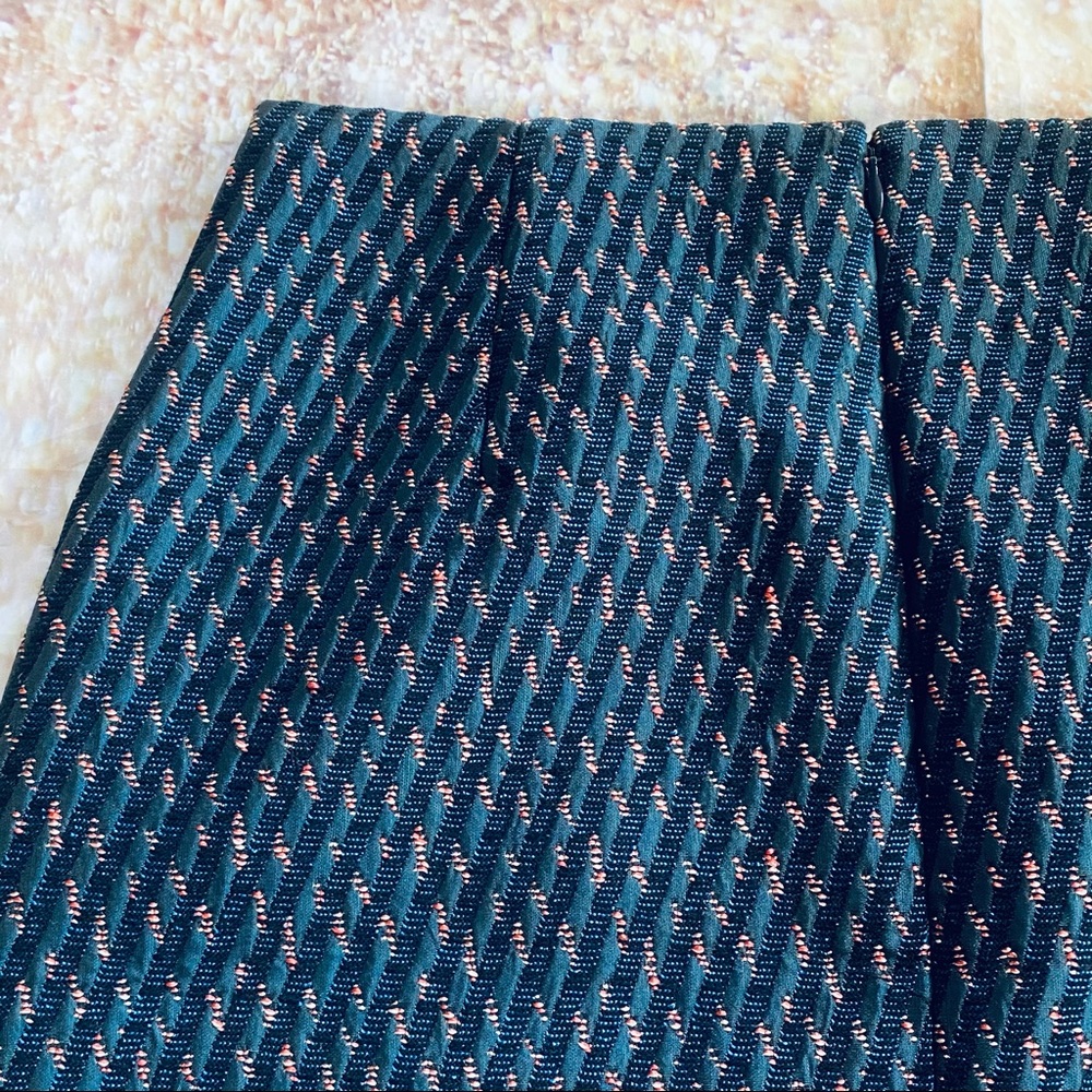 LOFT Jacquard Tweed Geometric Pocket Blue Classy Mini Skirt 2 - Picture 10 of 10